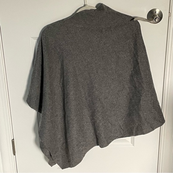 New! Red Envelope 100% cashmere Poncho dark gray nwot 47130 - Picture 13 of 16